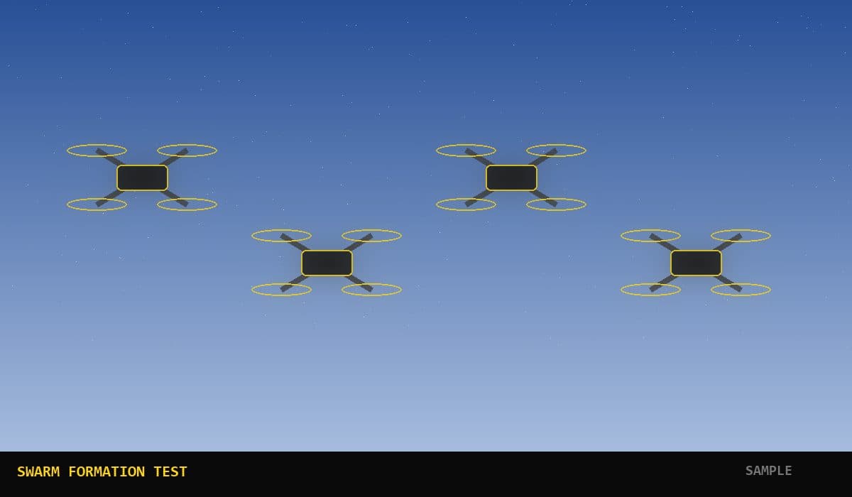 Four-drone swarm formation (sample)